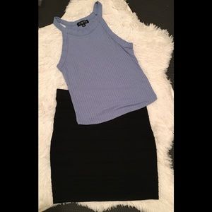 SOLD //Charlotte Russe Black Knit Mini and Tank